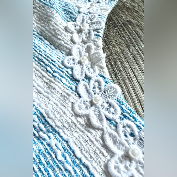 Lilly Pulitzer Rylan Dress Blue and White Stripes - Picture 7 of 11